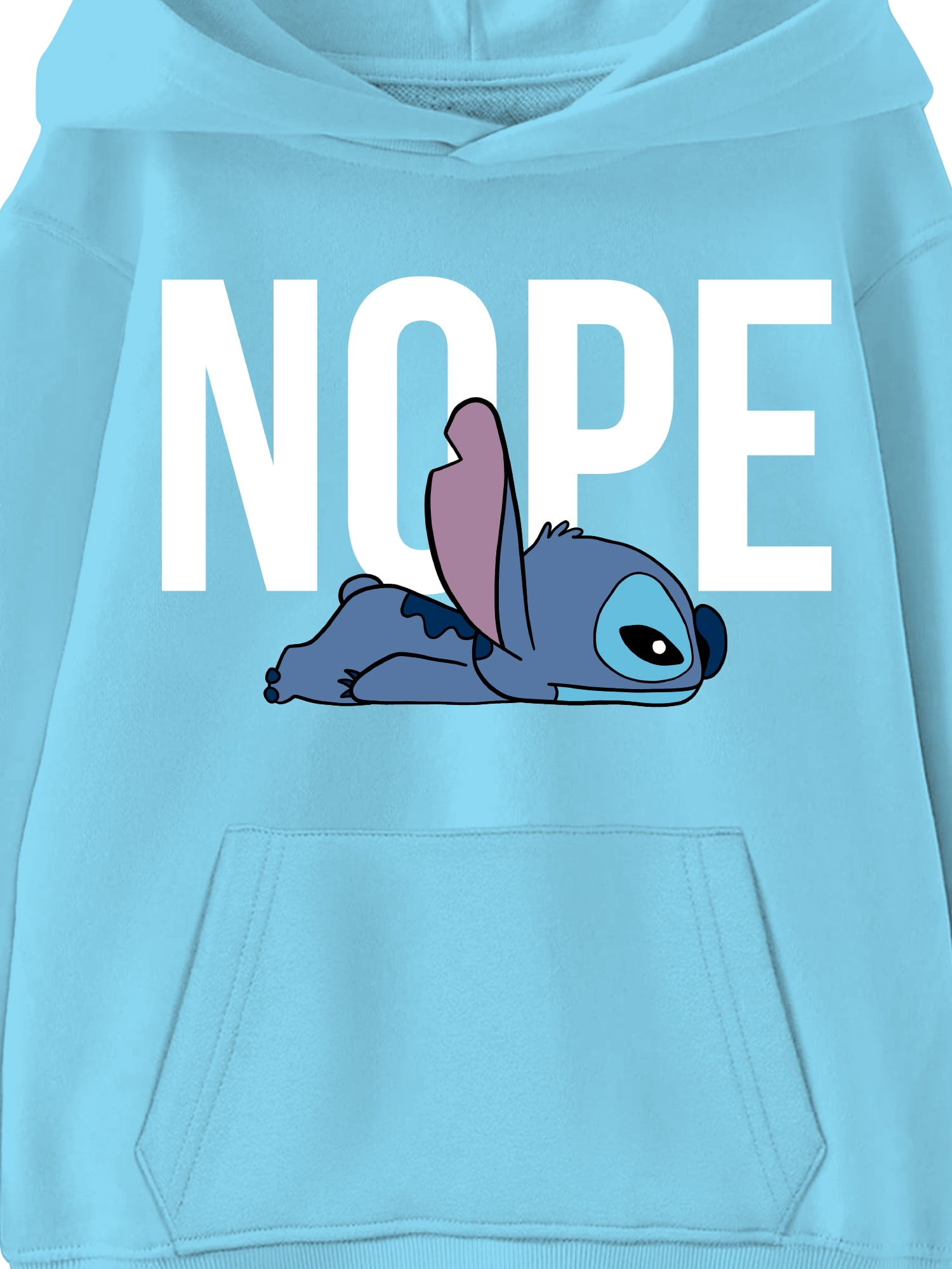 Lilo & Stitch Kids Graphic Fleece Hoodie, Nope, Sizes 4-18