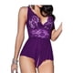 thumbnail image 1 of Pijama sexy de talla grande con tirantes cruzados y entrepierna abierta de encaje de Europa y Estados Unidos, 1 of 5