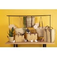 thumbnail image 2 of RECTANGULAR STRAW MARKET BAG LEATHER HANDLES, 2 of 4