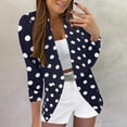 thumbnail image 2 of Yubnlvae Blazer Jackets for Women, Women Blazers Coat Slim Cardigan Work Office Suit 3/4 Sleeve Jacket Formal Navy Xl, 2 of 4