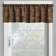 thumbnail image 2 of Ambesonne Paisley Valance Pack of 2, Oriental Damask Design, 54"X12", Redwood and Amber, 2 of 5