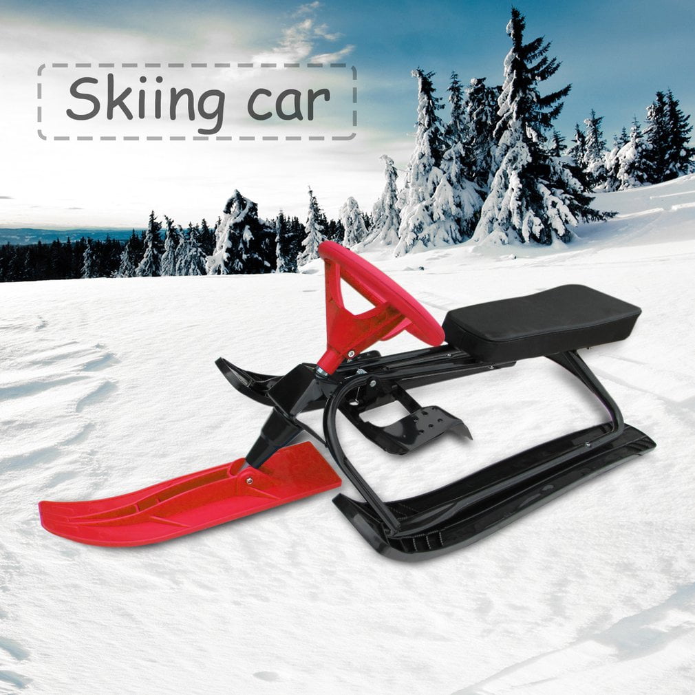 Household Snow Racer with Strong Safe Brake Snow Sled Snowmobile with Steering Wheel Ride On Snow Grass Sand Scooter 09B by