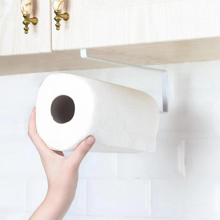 COMFECTO Over The Cabinet Door Paper Towel Holder for Kiitchen Bathroom,  Stainless Steel 12 Inch Paper Towel Roll Holder