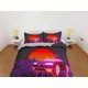 thumbnail image 2 of Vaporwave Retro Car In Sunset Ropa de Cama, Cool Hippie Doona Cover For Boys, 2 of 4