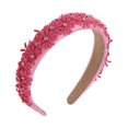 thumbnail image 1 of Accesorios Únicos 1 Pc Exquisita Diadema Floral Fresca Rojo Rosa, 1 of 6
