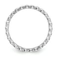 thumbnail image 3 of 14k White Gold Bezel Set Diamond Eternity Wedding Band Circle Anniversary Ring Size 7.5 - 1/3 Ct., 3 of 6