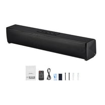 KFFKFF 17-Inch Compact Sound Bar for Smart TV, 2.0 Channel Speaker System with Bluetooth and AUX Connectivity, Remote Control, 80W Surround Sound for Home Theater, PC, and Projector Audio