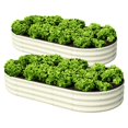 thumbnail image 1 of Kit de cama de cultivo elevada SnugNiture 183x91x30 cm de metal ovalada, 1 of 7