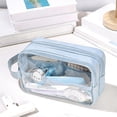 thumbnail image 2 of SLYNSHome Grande Capacité Trousse à Crayons Transparente Sac à Crayons Bleu Grande Capacité Trousse à Crayons Fournitures de Bureau Collège Cadeau de Rentrée Scolaire, 2 of 7
