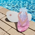 thumbnail image 3 of POLERO Boy's Slide Sandals and Thongs for Beach and Boats - Kids Flip Flops with Pink Mermaid Seashells Print Size 3, 3 of 7