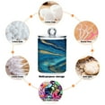 thumbnail image 3 of 2 Pack Bathroom Canisters Transparent Storage Jar for Cotton Ball, Swab, Floss Blue and Gold Ocean, 3 of 6