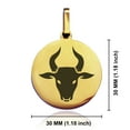 thumbnail image 2 of Stainless Steel Year of the Ox Zodiac Round Medallion Keychain Circle Ring, 2 of 2