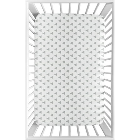 UPC: 0846480053699 | Earth and Sky Collection Mini Crib Sheet – Triangle Print