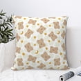 thumbnail image 4 of Pofeuu Kawaii Bear Print Double-sided plush pillowcase Square Throw Pillow Covers Pillows Cover for Living Room Bedroom Sofa Couch Cushion Cover（No pillow core）-22"x22", 4 of 7