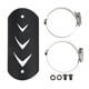 thumbnail image 1 of Protector de tubo de escape de acero inoxidable para motocicleta, protector térmico universal, color negro, 1 of 14