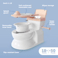 thumbnail image 3 of Real Feel 2-in-1 Potty with Wipes Storage, Flushing Sounds & Disposable Liners - Realistic Toilet - Easy to Clean & Assemble - Jool Baby (Pink), 3 of 7