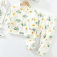 thumbnail image 2 of Caqnni Baby Boy Girl Clothes Cute Romper Bodysuit and Pants /2- 3 Piece Coming Home Outfits Pajamas & Dailywear Set 3 6 9 12 18 24 Months 2T 3T(White,12-18 Months), 2 of 4