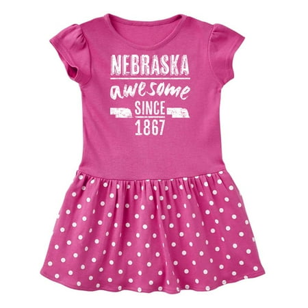 

Inktastic Nebraska Awesome Since 1867 Gift Baby Girl Dress