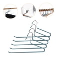 thumbnail image 6 of Toyvian 5-Pack Dark Green Plastic Pants Hangers with Anti-Scratch, Rust-Resistant Clothes Organizer for Closet, 6 of 8