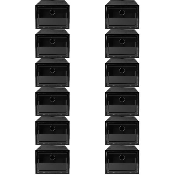 WORGEOUS 12pcs Shoe Box Shoe Storage Boxes Stackable Shoe Organizer Bins Sneaker Storage Container for Home Shop