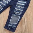 thumbnail image 6 of Bagilaanoe 3pcs Toddler Baby Girl Long Pants Set Sling Crop Tops + Short Sleeve Mesh Hoodie + Ripped Jeans Denim Trousers 1T 2T 3T 4T 5T 6T Kids Casual Outfits, 6 of 6