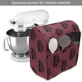 thumbnail image 2 of Under the Sea Stand Mixer Cover, Ornamental Sketches of Fish Underwater Layout Nautical Theme, Kitchen Appliance Organizer Bag Cover with Pockets, 5 Quarts, Charcoal Grey Dried Rose, by Ambesonne, 2 of 4
