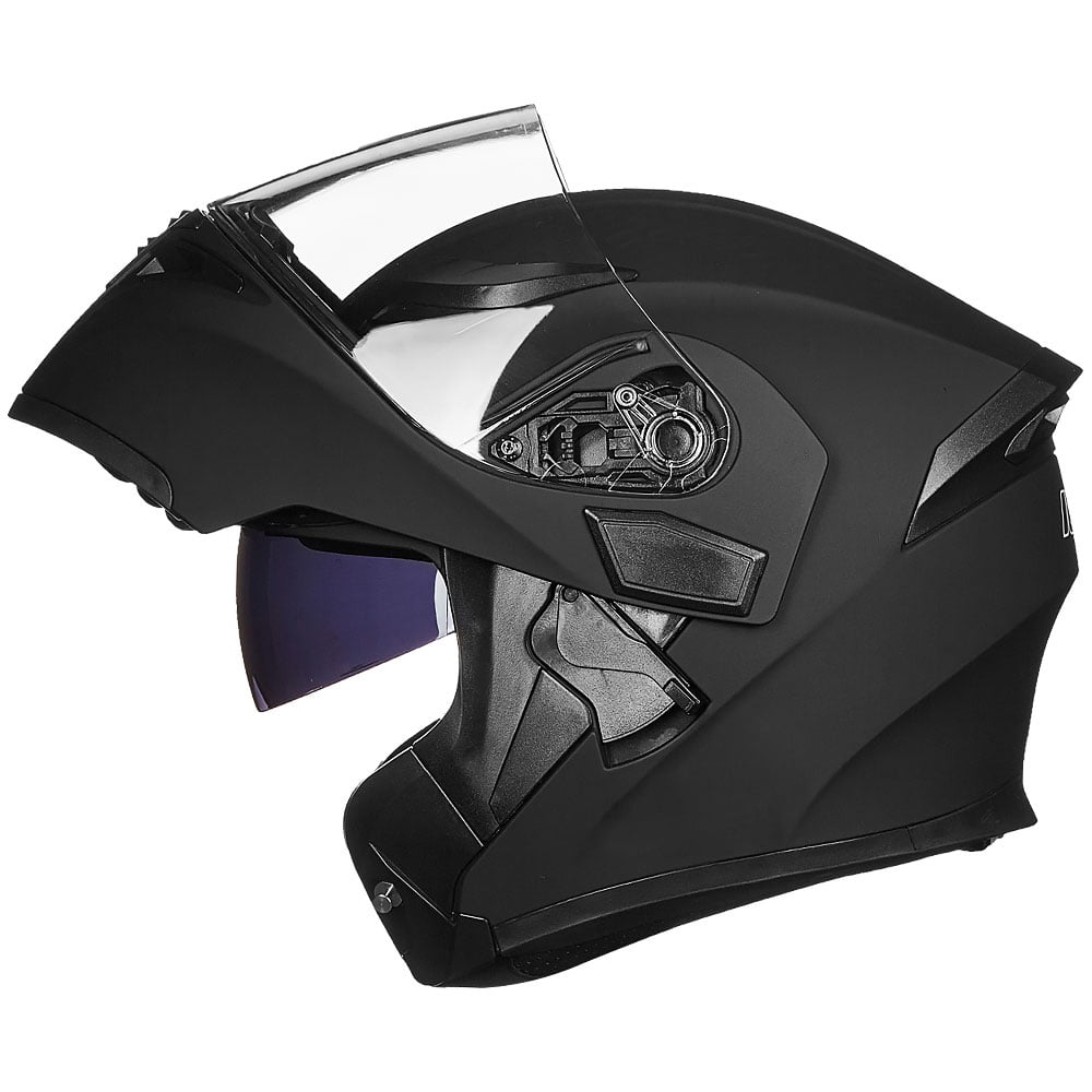 ILM 902 Black ABS Modular Full Face Helmet S, DOT Approved, Dual Visor Flip up