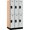 Grey, variant on 12" Wide Double Tier Designer Wood Locker - 3 Wide - 6 Feet High - 21 Inches Deep - Cherry
