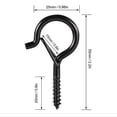 thumbnail image 2 of Juego de 40 ganchos de tornillo, ganchos de techo en forma de Q con anillo de seguridad, 2 of 5