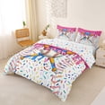 thumbnail image 3 of Castle Fairy Baseball Print Bedding, Ice Cream Drip Duvet Cover Full, Pink Blue,3pcs,1 Duvet Cover and 2 Pillowcases, 3 of 6