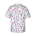 thumbnail image 3 of Balery Tulips Flowers Print Men's Hawaiian Shirts Short Sleeve Beach Shirt Relaxed Fit Vacation Button Down Shirts-X-Large, 3 of 9