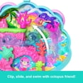 thumbnail image 6 of Polly Pocket Glitter Island Compact Playset with 1 Micro Mermaid Doll and Ocean Pets, Travel Toy with Themed Accessories, 6 of 9