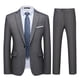 thumbnail image 1 of Conjunto de traje WULFUL para hombre, chaqueta tipo blazer ajustada con un botón, 1 of 5