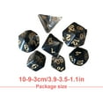 thumbnail image 1 of VONKY 1 Set Polyhedral Dice Double Color Acrylic Toys Interesting Role Playing Games Craps Entertainment Accessory for Math Teaching floating black gold, 1 of 6