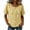 Yellow, variant on Zekutng Going Out Tops for Women Solid Color Round Neck Short Sleeve Casual Linen,Sizes M-4XL