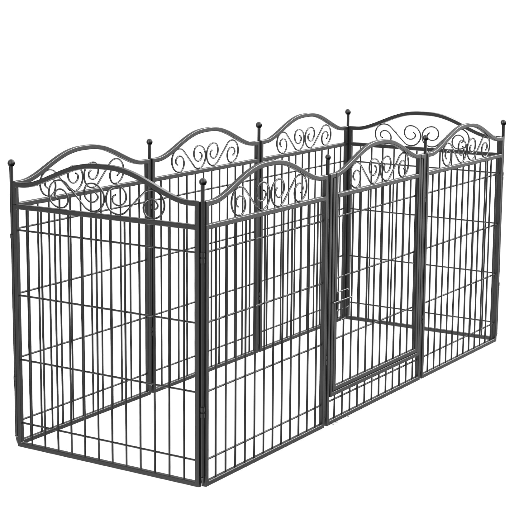 BingoPaw Folding 8-Panel Heavy Duty Metal Pet Pen Dog Exercise Fence