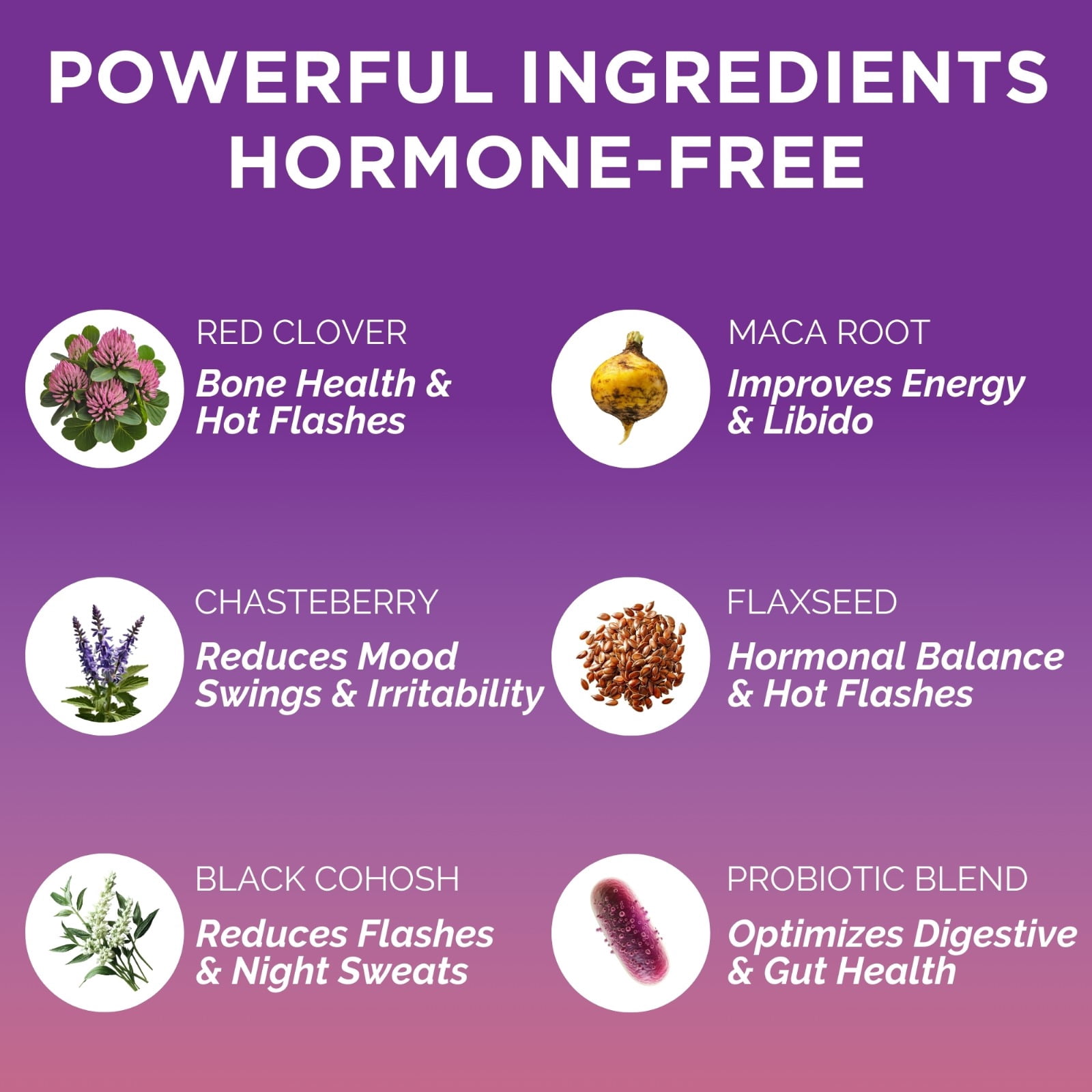 Clear Ultimate Menopause Support – Herbal & Probiotic Blend for Hot Flashes, Night Sweats, Vaginal Dryness & Hormone Balance – with Black Cohosh, Maca, DIM, Dong Quai & Red Clover – 60 Capsules