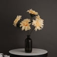 thumbnail image 2 of Efavormart Pack of 2 | 20" Cream Dahlia Flower Bushes, Artificial Wedding Bouquets, 2 of 10