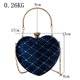 thumbnail image 4 of Bolso de mano GEEK con forma de corazón y brillantes diamantes de imitación para mujer, dorado, para noche, boda, fiesta formal., 4 of 5