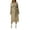 Khaki, variant on Womenacute;s Double Breasted Long Trench Coat, Classic Lapel Windproof Overcoat with Belt