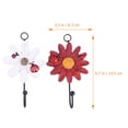 thumbnail image 2 of unbranded 2Ud De Pared En Resina Y Hierro Flor Para Abrigos Llaves Bolsas Cocina Y, 2 of 7