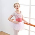 thumbnail image 3 of Hienoo Big Girl's Ballet Dance Dress Lace Short Sleeve Leotards with Removable Tutu Skirt, 3 of 3