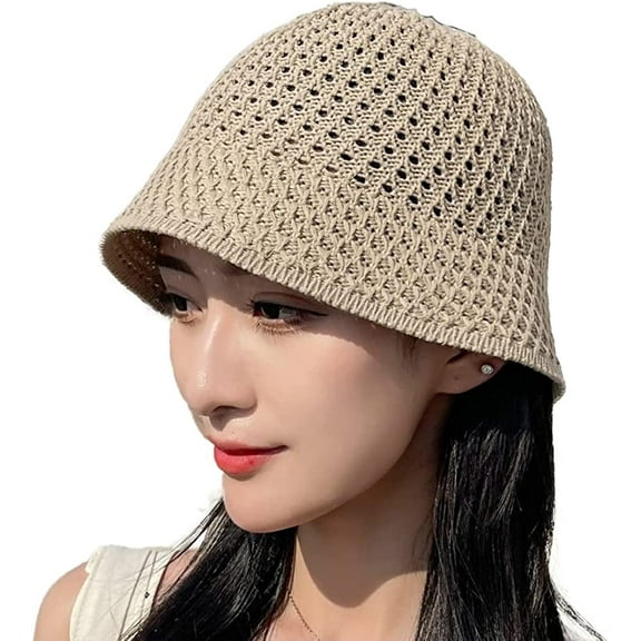 CoCopeaunts Women's Sun Hats Knitted Bucket Hats Beach Hat UV Protection Rain Hats Breathable Stylish Casual Foldable Travel New 2023