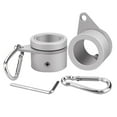 thumbnail image 2 of 2 Pack Aluminum Alloy Flag Pole Rings 360 Rotating Flagpole Flag Rings Flag Pole Kit with Carabiner for 1 1.26 Inch Diameter Flagpole Fixing Clip Long Lasting Use Easy Installation Wear Resistant, 2 of 9