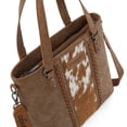 thumbnail image 4 of Wrangler Weatern Tote Bag for Women Medium Sized Aztec Handbags with Crossbody Strap, Horsehair-Brown, 4 of 6