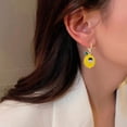thumbnail image 2 of BNNG Enamel Dangle Earrings For Women Fruit Earrings Lemon Strawberry Cute Fruit Wind Alloy Oil Dropping Earrings Jewelry Artistic Rectangle Stud Earrings Women'S Enamel Strawberry Earrings, 2 of 4