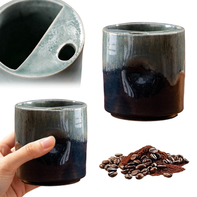 Tong Ceramic Cup Porcelain Coffee Mug Lid No Handle Travel Friendly Home
