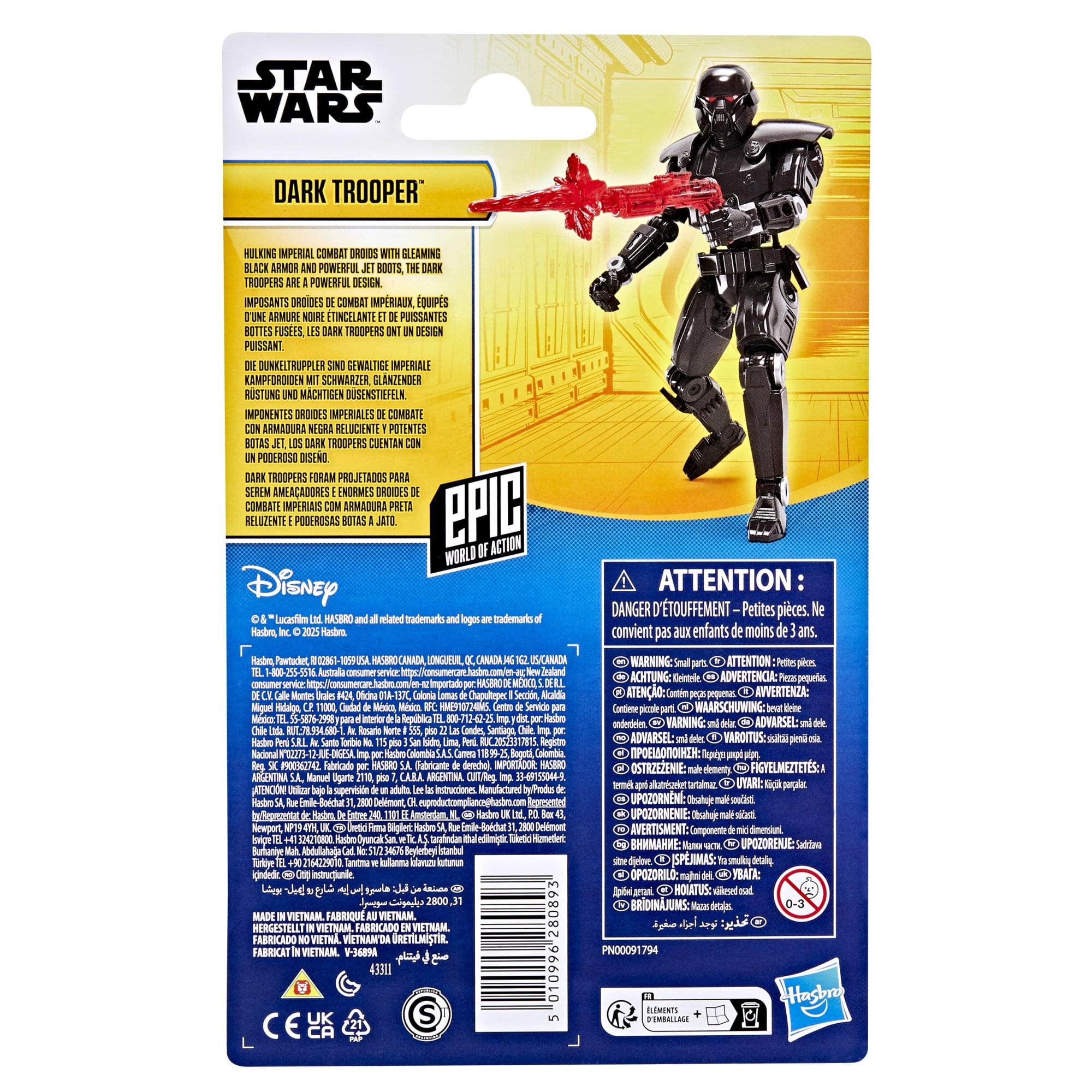 Star Wars Epic World of Action Dark Trooper, figurine de 10 cm