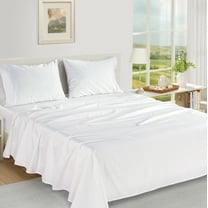 Casa Platino King Sheet Set – 1000 Thread Count, 100% Egyptian Cotton, Everyday Hotel Style Luxury, Sateen Finish, 15” Deep Pocket, Easy to Wash – White
