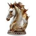 thumbnail image 3 of Mystical Glade Silver Unicorn Bust Wine Holder Resin Figurine Bottle Caddy Decor, 3 of 5